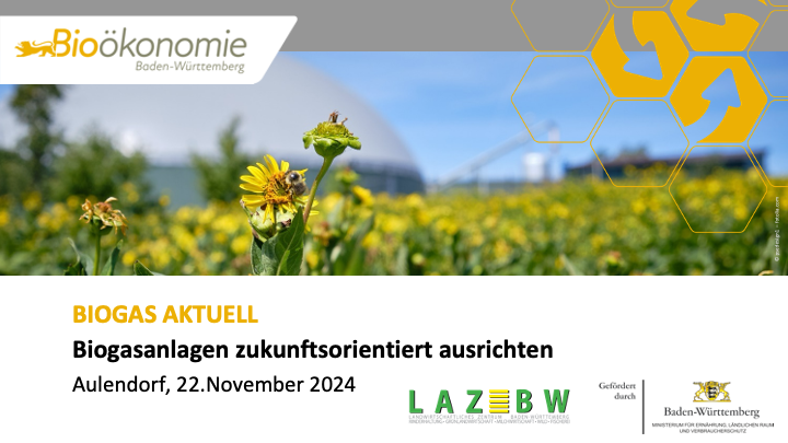 Workshop Biogas aktuell: Zukunftsperspektiven und Optimierungsansätze in der Biogaserzeugung