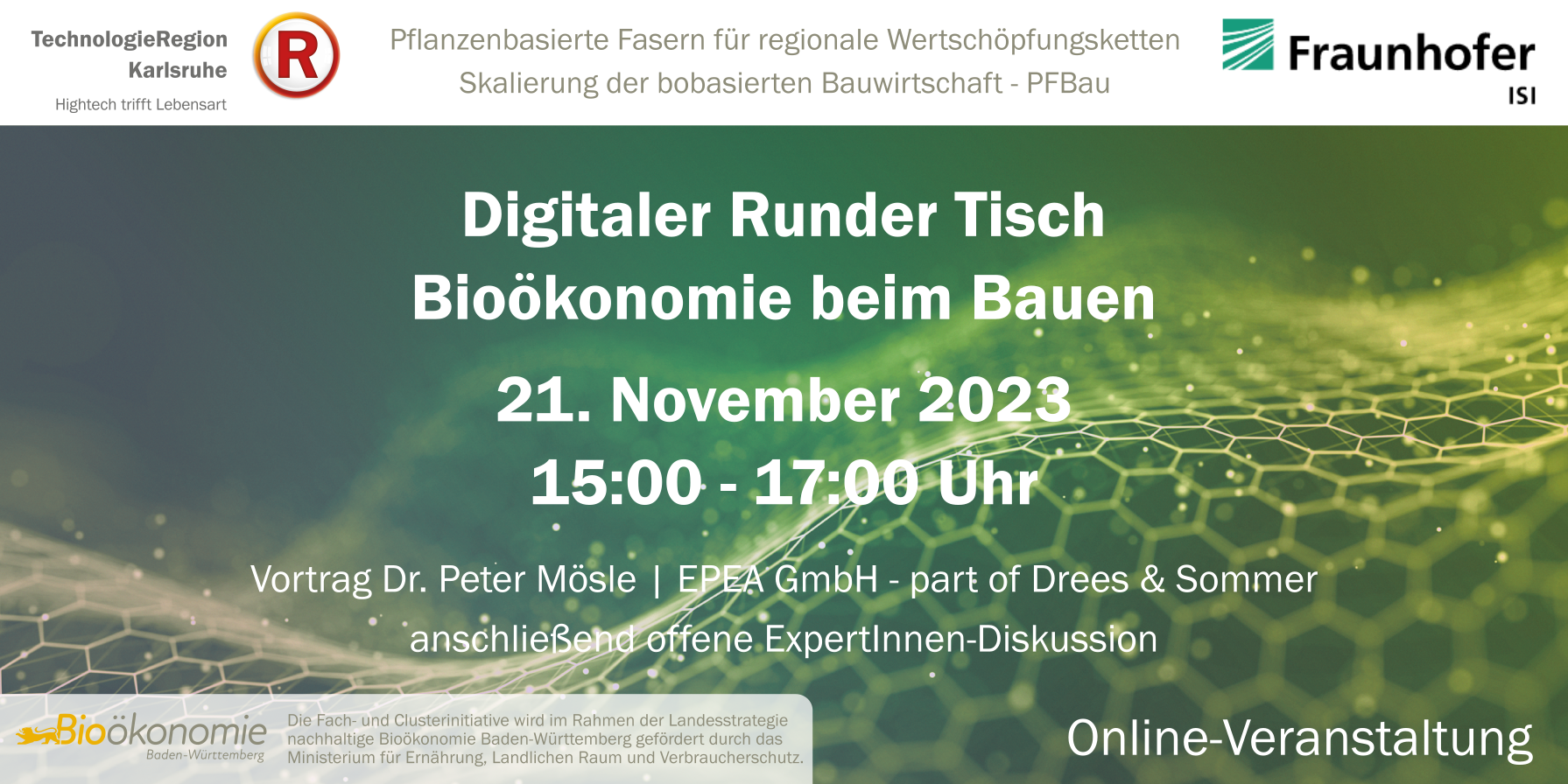 Digitaler runder Tisch – Bioökonomie in der Bauwirtschaft